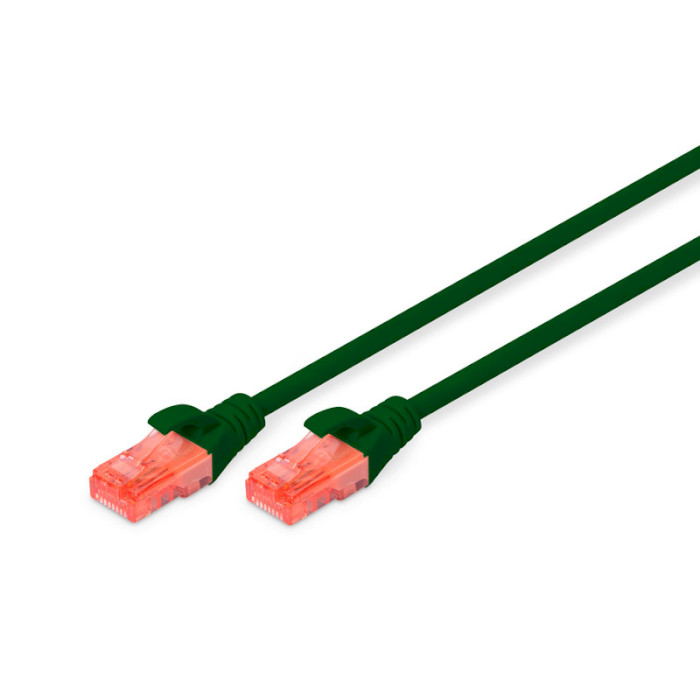 Патч-корд DIGITUS CAT 6 UTP, 1 м, AWG 26/7, Cu, LSZH, Green (DK-1617-010/G)