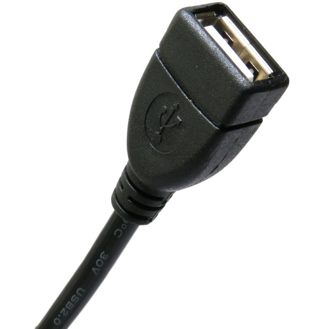 Подовжувач EXTRADIGITAL USB 2.0 AF/AM 0.5 m black (KBU1618) Роз'єм 1 USB тип А (папа)