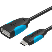 Кабель VENTION USB 3.1 Type-C - OTG USB 3.0 AF 0.25 м Black (VAS-A51-B025)