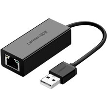 Перехідник UGREEN USB 2.0 - Ethernet RJ45 10/100 Mb CR110 Black (20254)