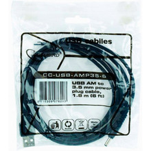 Кабель питания CABLEXPERT USB AM - 3.5 мм 1.8 м (CC-USB-AMP35-6)