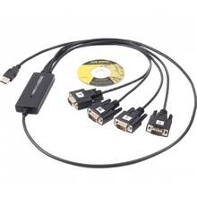 Перехідник VIEWCON USB 2.0 - 4 х COM 9+25pin 1.4 м (VE671)