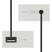 Кабель ARMORSTANDART для роутеров USB - DC 5.5x2.1 12V 0.8 м (ARM65663)