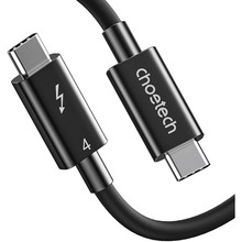 Кабель CHOETECH USB4.0 Thunderbolt Type-C M-M 0.8 м Black (A3010)