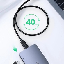 Кабель UGREEN USB 4.0 Thunderbolt Type-C M-M 0.8 м Black (US501)