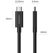 Кабель UGREEN USB 4.0 Thunderbolt Type-C M-M 0.8 м Black (US501)