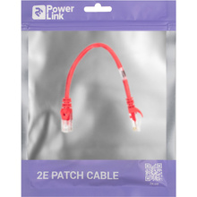 Патч-корд 2E САТ 5e UTP 26AWG LSZH 0.2м Red (2E-PC5ECA-020RD)
