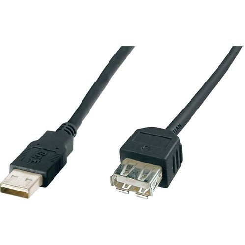 Кабель DIGITUS USB 2.0 (AM/AF) 1.8m black