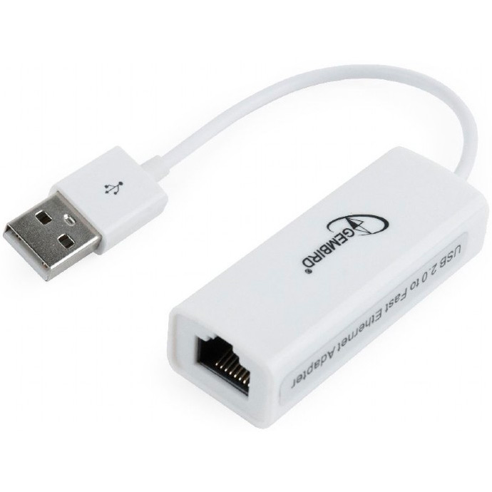 Мережевий адаптер GEMBIRD USB - Fast Ethernet White (NIC-U2-02) Мережевий адаптер GEMBIRD USB - Fast Ethernet White (NIC-U2-02)