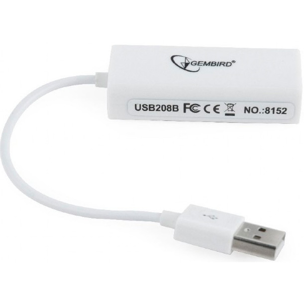 Мережевий адаптер GEMBIRD USB - Fast Ethernet White (NIC-U2-02) Вид перехідник