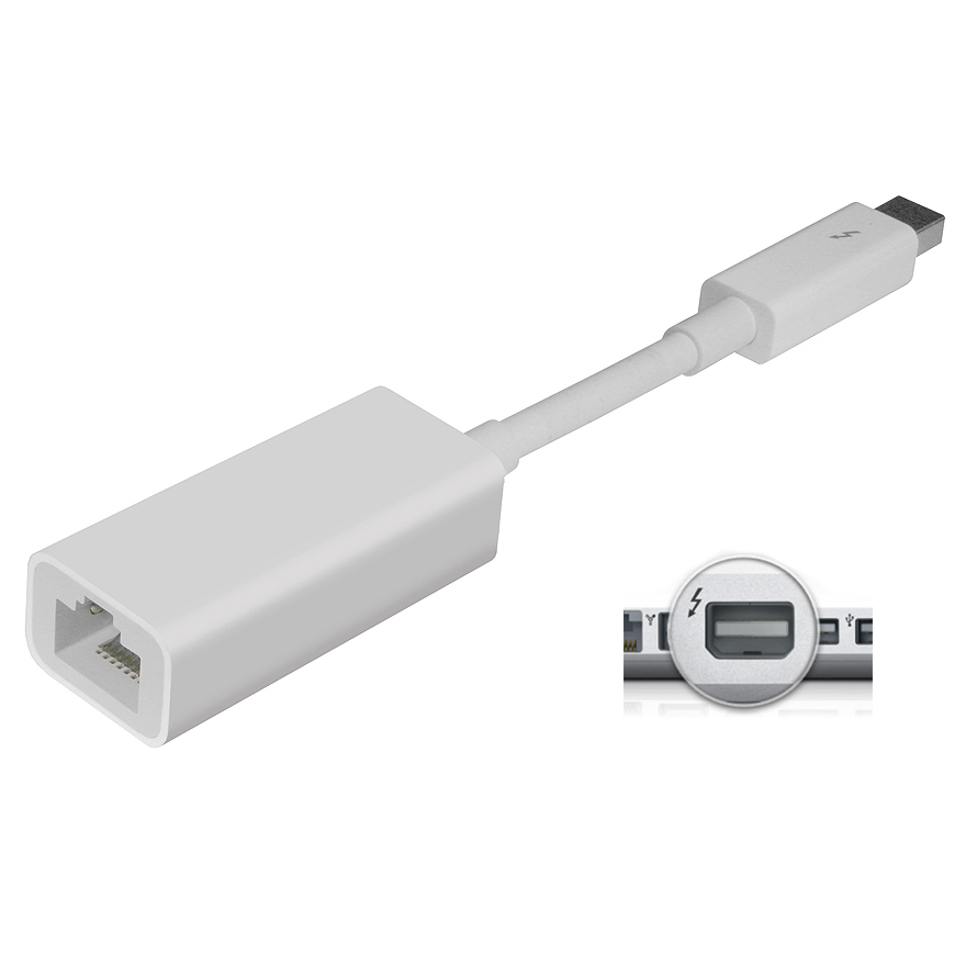 

Переходник APPLE Thunderbolt to Gigabit Ethernet (MD463ZM/A), Thunderbolt to Gigabit Ethernet