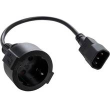 Кабель питания VINGA C14 M to Schuko F 0.75mm2 Copper (VPCC14S75C)