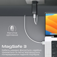 Кабель PROMATE USB Type-C - MagSafe 3 200 см White (magcord-140pd.white)