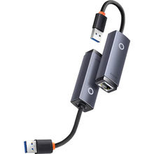 Переходник BASEUS Lite Series Ethernet 1000Mbps USB to RJ45 Grey (38664)