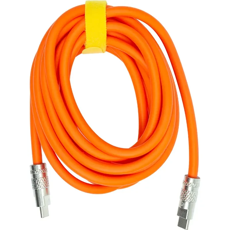 Кабель POWERPLANT USB Type-C - Type-C 120W 3 м orange (CA913923) Вид кабель