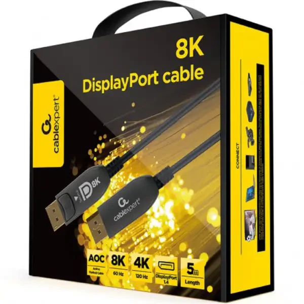 Кабель CABLEXPERT (AOC) DisplayPort V.1.4 5м (CC-DP8K-AOC-5M) Роз'єм 1 DisplayPort 