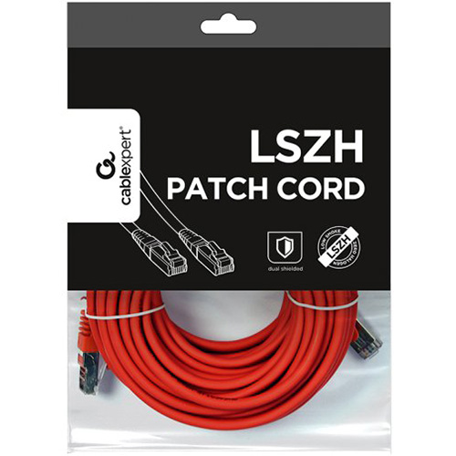 Патч-корд CABLEXPERT S/FTP 15м Red (PP6A-LSZHCU-R-15M) Вид кабель