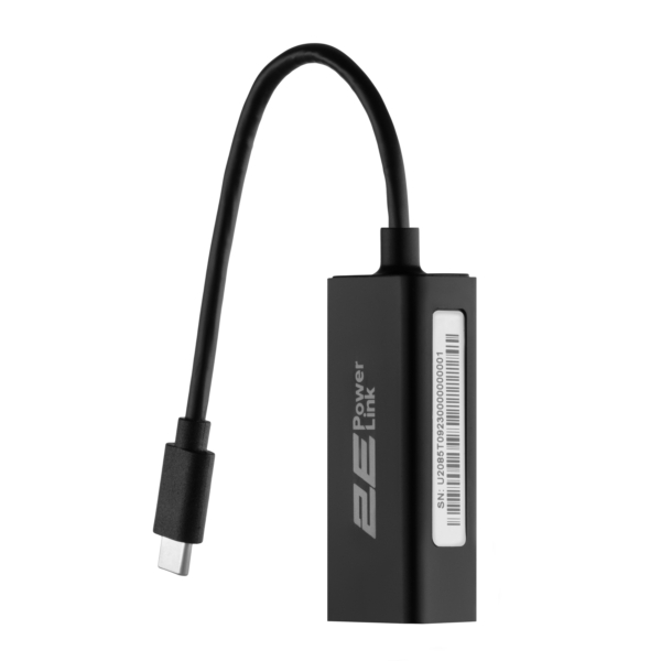 Адаптер 2E Сітковий адаптер PowerLink U2085T 1xGE, USB TypeC Довжина 0.15