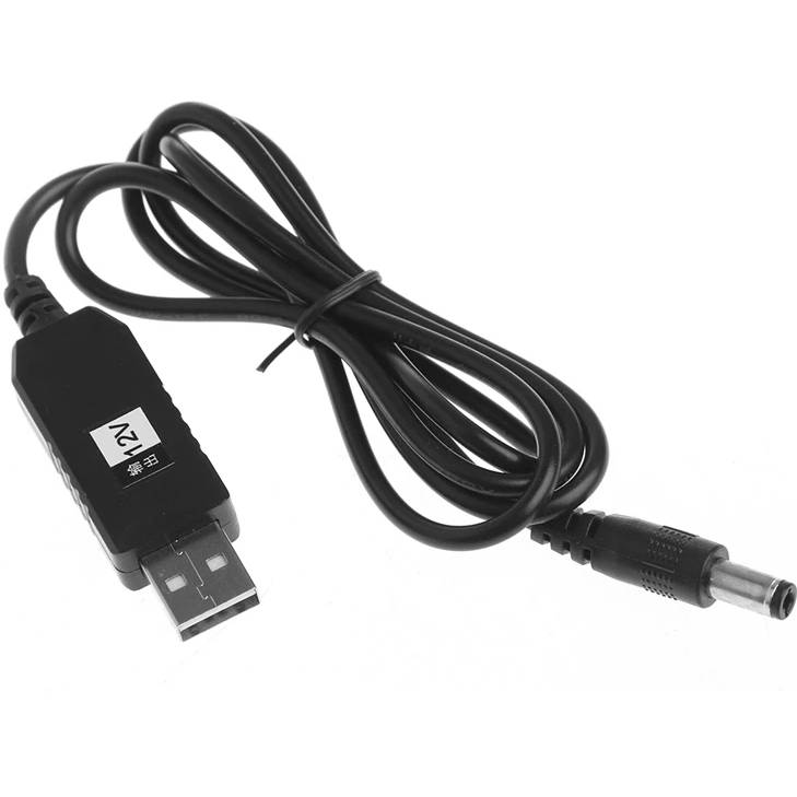 Кабель XOKO USB to DC 5.5х2.1 мм 5-12V 1A 0,95м Black (XK-DC512)