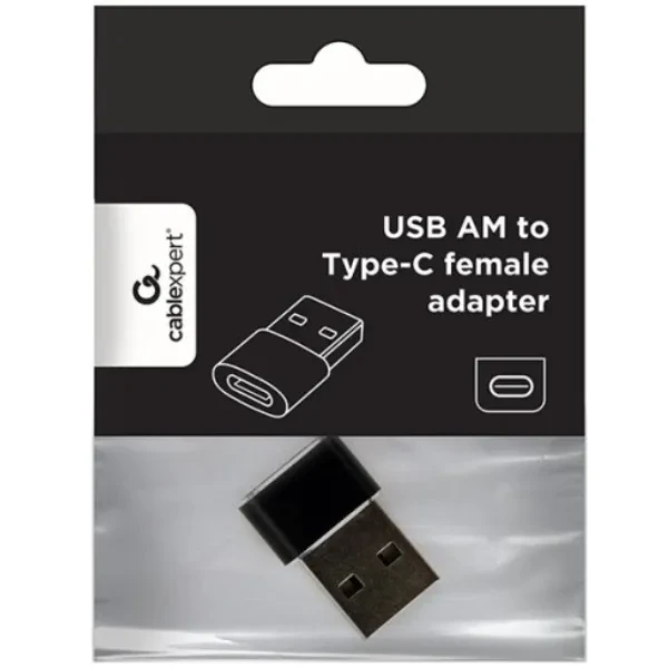 Перехідник CABLEXPERT USB AM/Type-C (A-USB2-AMCF-02) Роз'єм 1 USB тип А (папа)