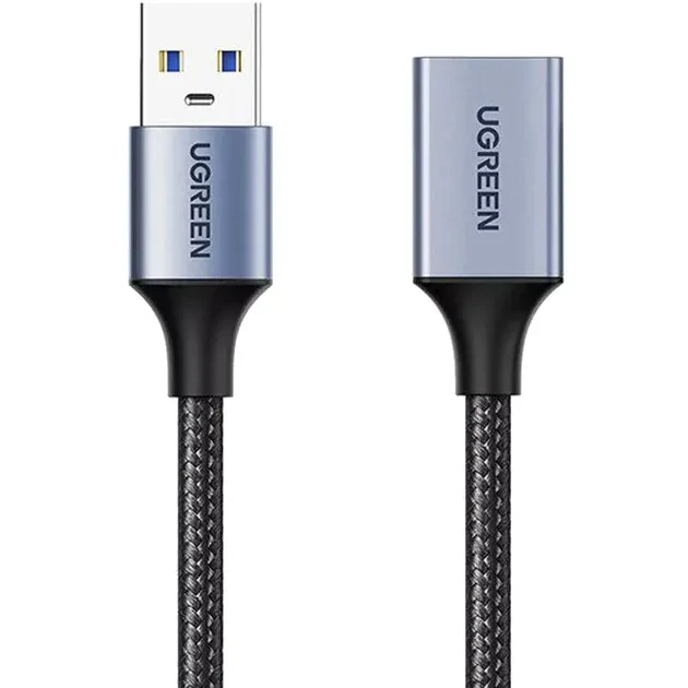 Переходник UGREEN US115 USB-A - USB 3.0 0.5m Gray (90403193)