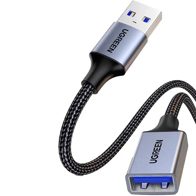 Переходник UGREEN US115 USB-A - USB 3.0 0.5m Gray (90403193) Вид переходник