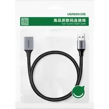 Переходник UGREEN US115 USB-A - USB 3.0 0.5m Gray (90403193)