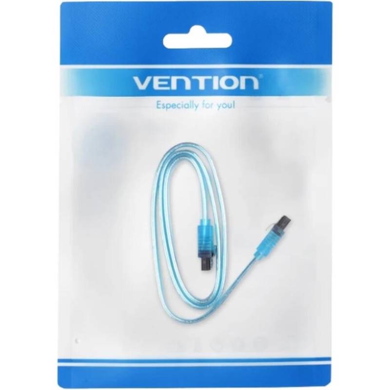 Кабель VENTION SATA 3.0 7pin 0.5 м Blue (KDDSD) Роз'єм 1 SATA