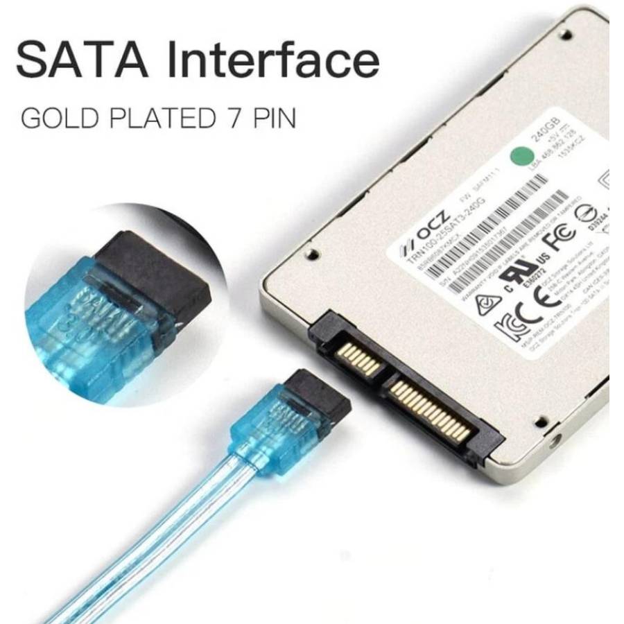 Кабель VENTION SATA 3.0 7pin 0.5 м Blue (KDDSD) Довжина 0.5