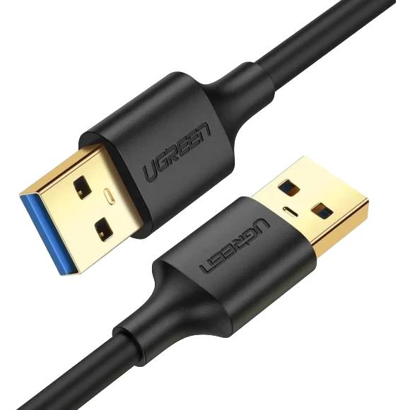 Кабель UGREEN US128 USB-A 3.0 Male to Male Cable 3m Black (90576)