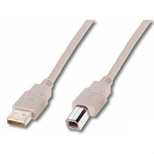 Кабель DIGITUS USB 2.0 (AM/BM) 3.0 m biege