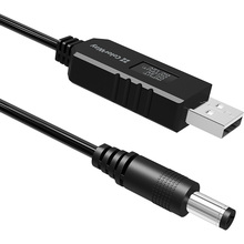 Кабель COLORWAY для роутера 12V (USB-DC 5.5х2.5mm) 1 м Black (CW-CBUD067-BK)