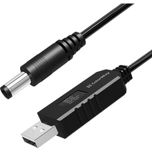 Кабель COLORWAY для роутера 12V (USB-DC 5.5х2.5mm) 1 м Black (CW-CBUD067-BK)