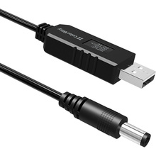 Кабель COLORWAY для роутера 9V (USB-DC 5.5х2.5mm) 1 м Black (CW-CBUD066-BK)