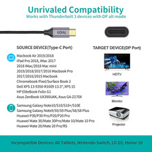 Переходник CHOETECH USB 3.1 Type-C - Displayport F 4K 60Hz (HUB-H11-GY-V2)