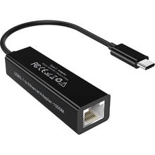 Перехідник CHOETECH USB 3.1 Type-C - Ethernet RJ45 1000Mb 0.15 м (HUB-R01-BK)