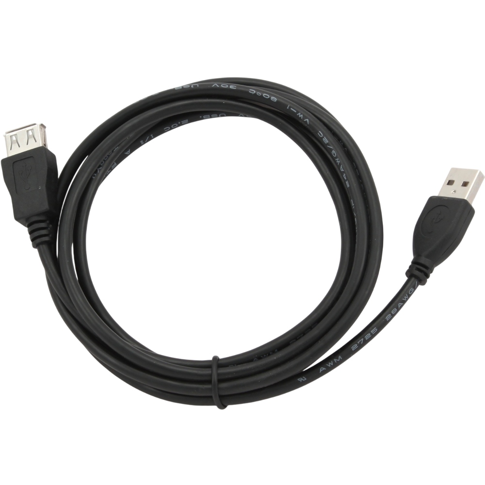 Кабель CABLEXPERT USB 2.0 1.8м Professional Black (CCP-USB2-AMAF-6) Разъем 1 USB тип А (папа)