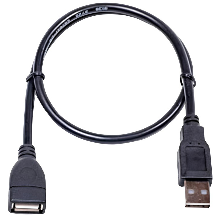 Кабель POWERPLANT USB 2.0 AF-AM, 0.5 м Black (KD00AS1210)