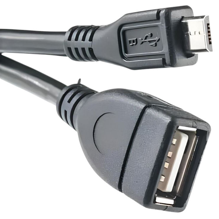 Кабель POWERPLANT OTG USB 2.0 AF-Micro, 0.1 м Black (KD00AS1232)