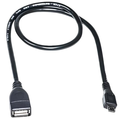 Кабель POWERPLANT OTG USB 2.0 AF - Micro, 0.5 м Black (KD00AS1233) Вид кабель