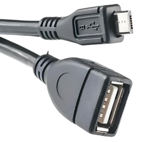 Кабель POWERPLANT OTG USB 2.0 AF - Micro, 0.5 м Black (KD00AS1233)