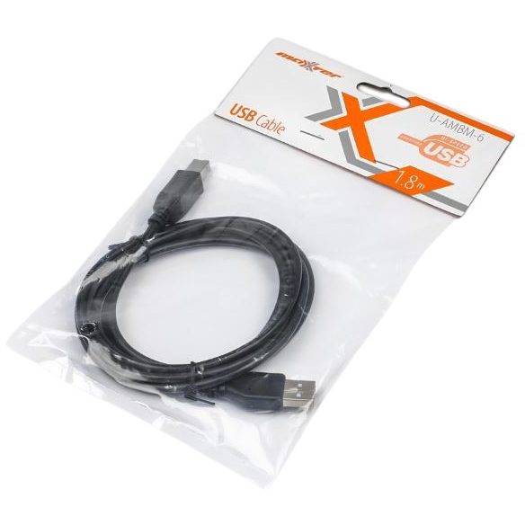 Кабель MAXXTRO USB 2.0 AM - BM 1.8 м (U-AMBM-6) Вид кабель