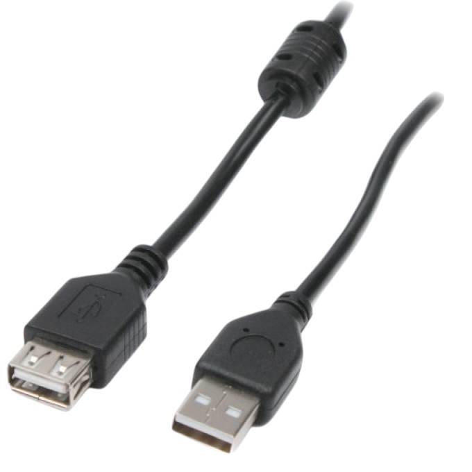 Кабель-подовжувач MAXXTRO USB 2.0 AM - AF, 1 м (UF-AMAF-1m)