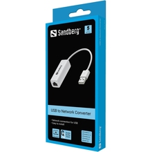 Перехідник SANDBERG USB 2.0 - RJ45 White (133-78)