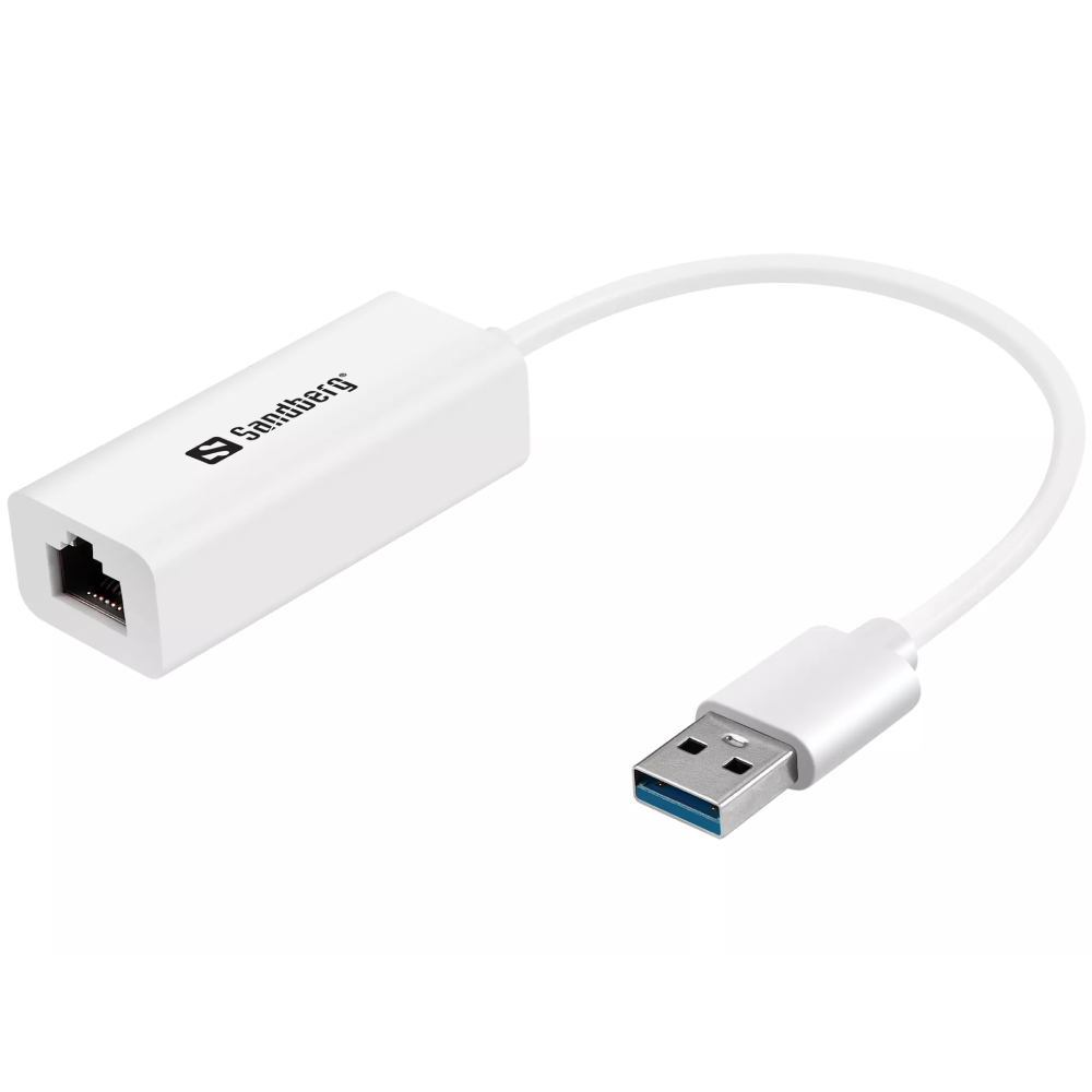 Переходник SANDBERG USB 3.0 - RJ45 White (133-90)