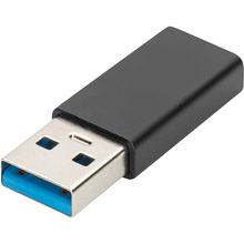 Перехідник DIGITUS USB-A-USB-C Black (AK-300524-000-S)