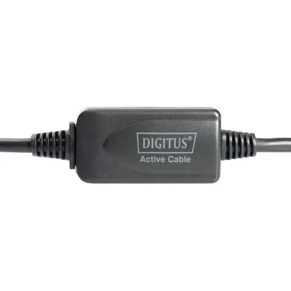 Дата-кабель DIGITUS Active USB 2.0 A/M-A/F 15 м Black (DA-73101) Вид удлинитель с усилением сигнала