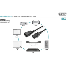 Кабель питания DIGITUS C14/M - C13/F 1.2 м Black (AK-440201-012-S)