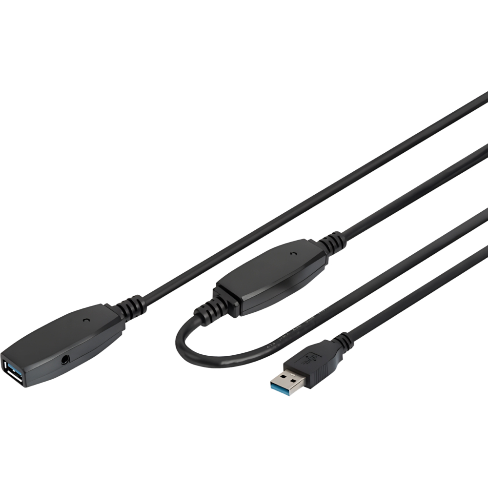 Кабель DIGITUS Active USB тип А-USB тип А 15м Black (DA-73106)