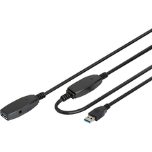 Кабель DIGITUS Active USB тип А - USB тип А 15м Black (DA-73106)